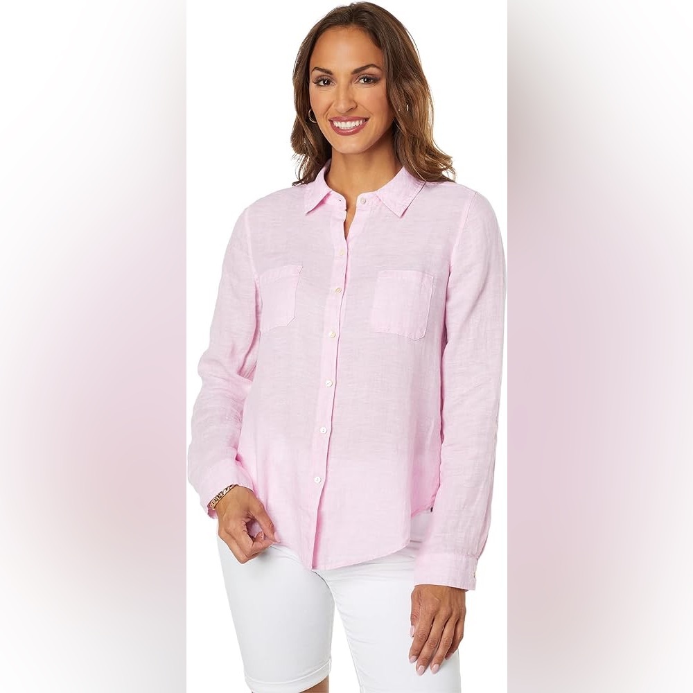 Lilly Pulitzer Sea View Button-Down Color Urchin Pink